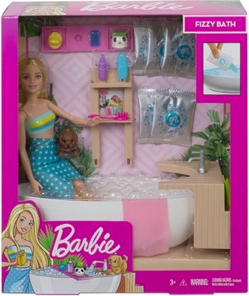 Barbie WELLNESS PANENKA V LÁZNÍCH HERNÍ SET - obrázek 1