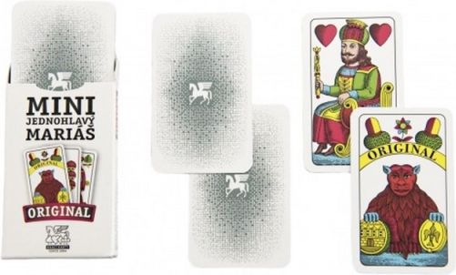 Mariáš MINI jednohlavý společenská hra karty v papírové krabičce 4,5x7cm - obrázek 1