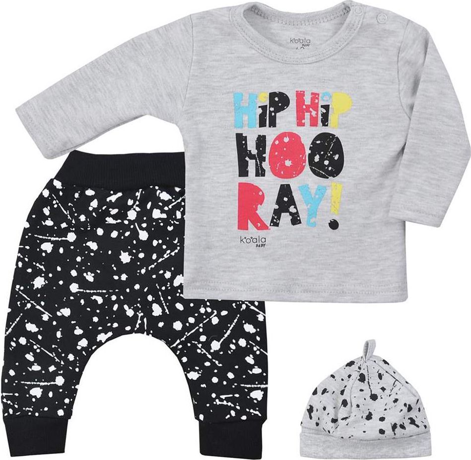 3-dílná dětská souprava Koala Hip-Hip Varianta: šedá/62 (3-6m) - obrázek 1