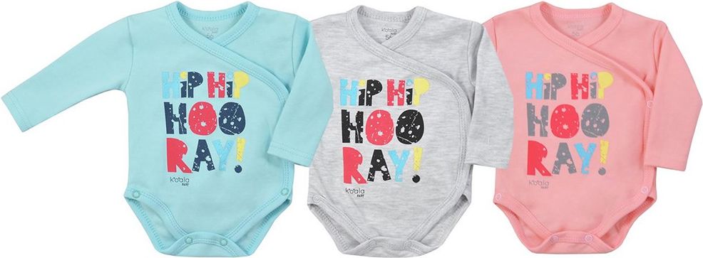 Kojenecké celorozepínací body Koala Hip-Hip Varianta: šedé - šedá/56 (0-3m) - obrázek 10