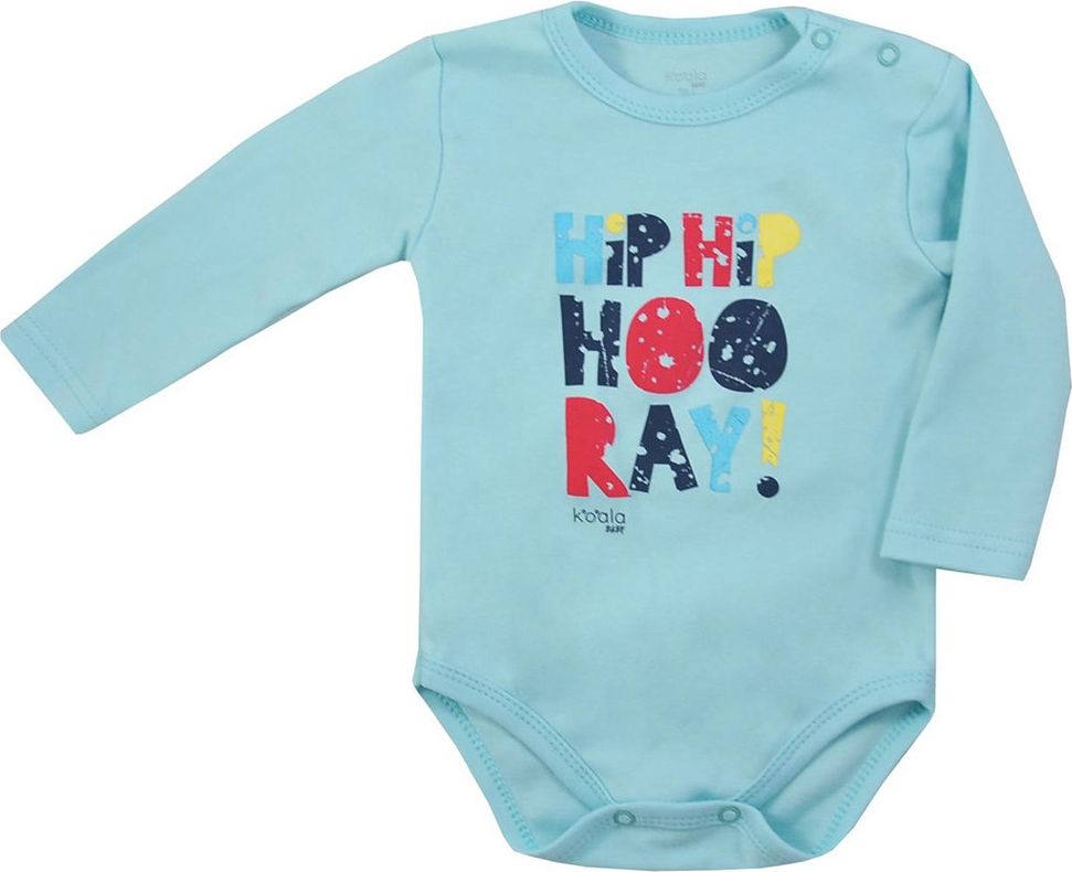 Kojenecké body s dlohým rukávem Koala Hip-Hip Varianta: šedé - šedá/74 (6-9m) - obrázek 3