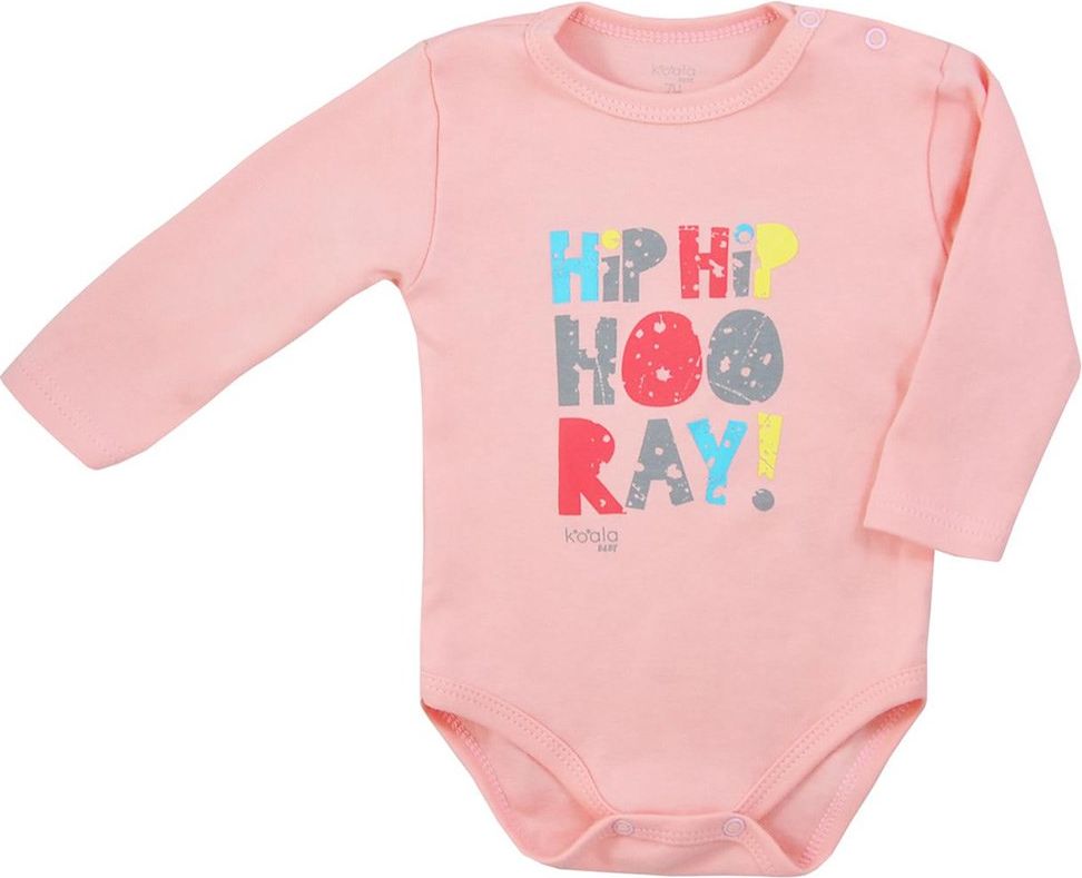 Kojenecké body s dlohým rukávem Koala Hip-Hip Varianta: šedé - šedá/74 (6-9m) - obrázek 5