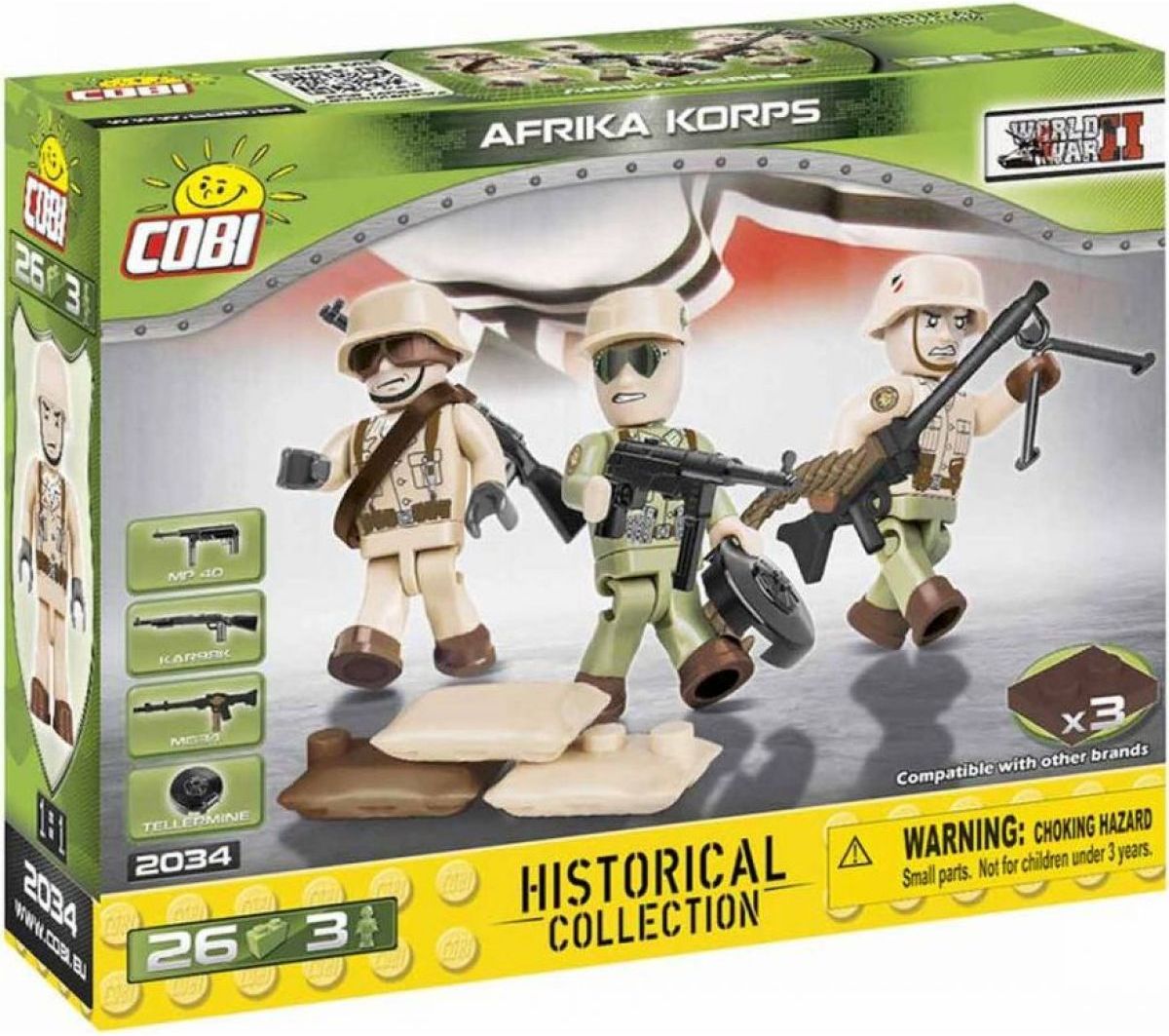 Cobi 2034 Malá armáda 3 figurky s doplňky Afrika Korps - obrázek 1