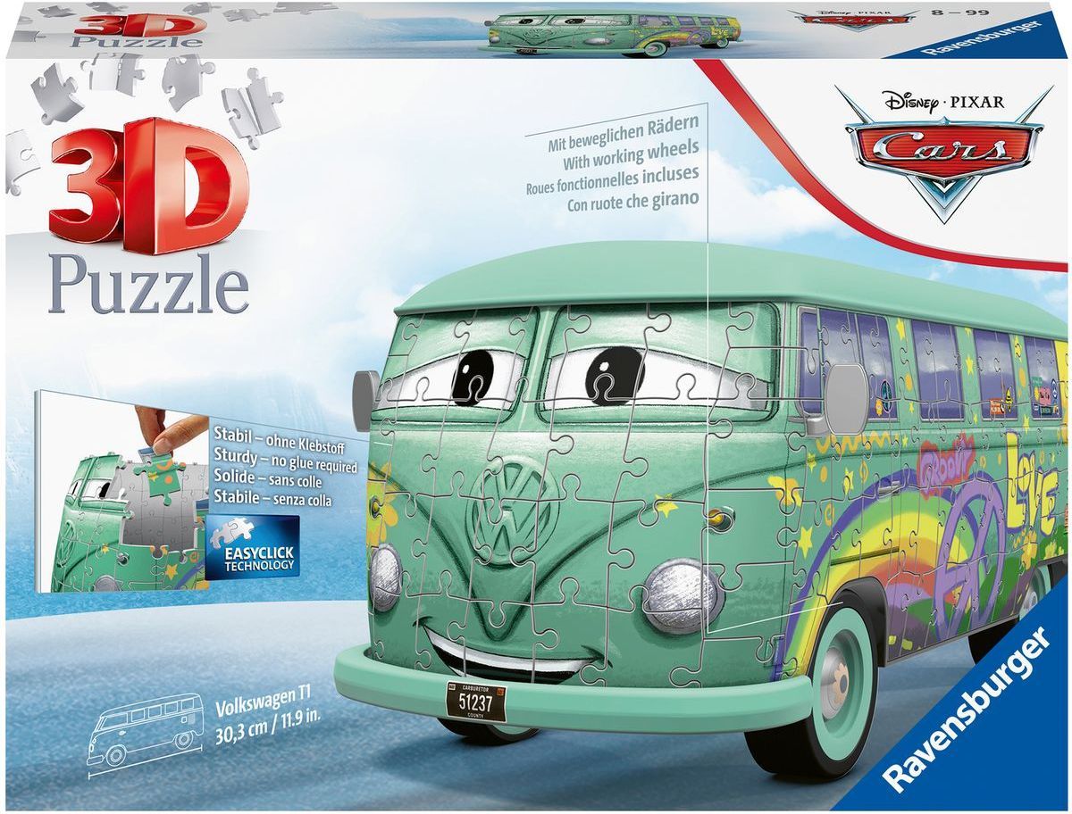 Ravensburger 3D puzzle 111855 Fillmore VW Disney Pixar Cars 162 dílků - obrázek 1