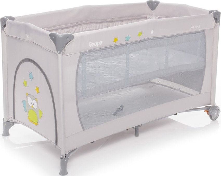 ZOPA Cestovní postýlka NANNY s polohováním, Grifin Grey - obrázek 1
