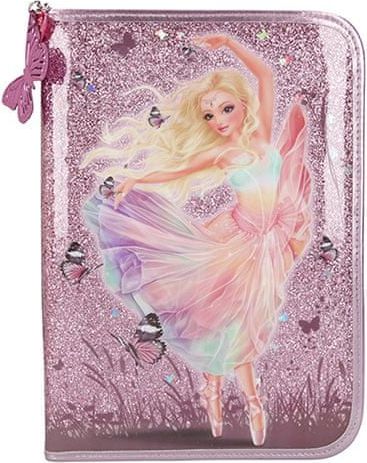 Fantasy Model Penál s výbavou , Víla, světle růžový s flitry - obrázek 1