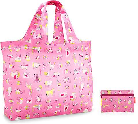 Reisenthel Plážová taška , Zvířátka, růžová | mini maxi beachbag kids - obrázek 1