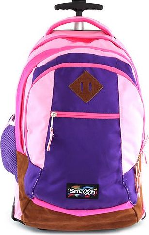Smash Školní batoh trolley , světle růžová lemovaná tmavě růžovou - obrázek 1