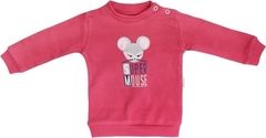 Mikina dětská bavlna - MOUSE červená - vel.92 - obrázek 1