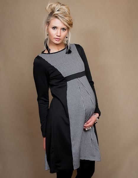 Těhotenské šaty/tunika OLGA  dl. rukáv - L/XL - obrázek 2