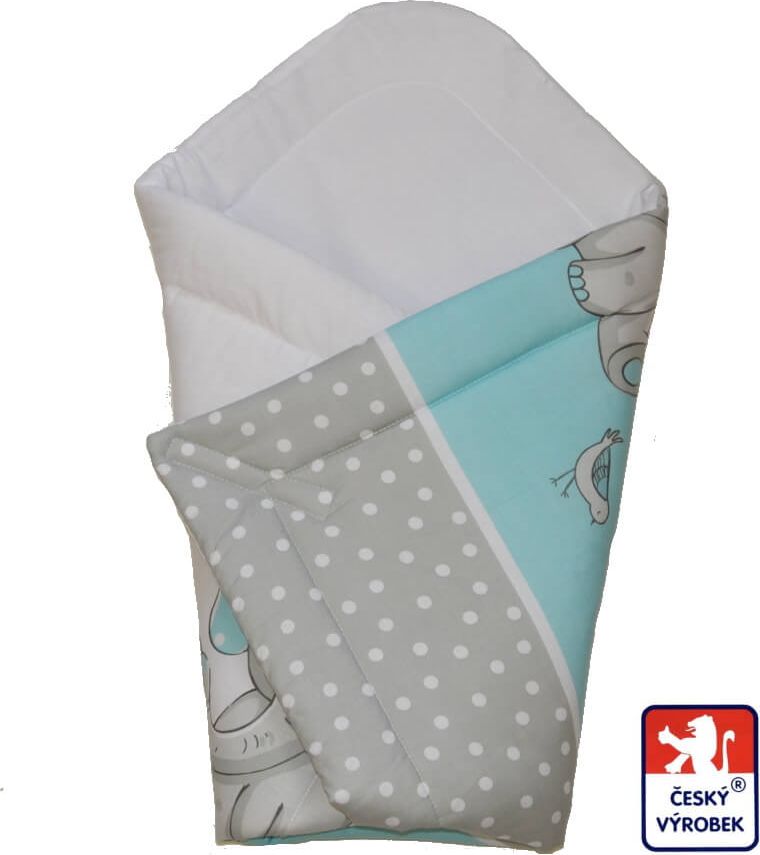 Kojenecká rychlozavinovačka Dětský svět Jumbo modrá 90x90cm - obrázek 1