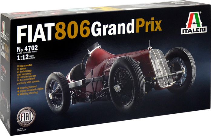 ITALERI Model Kit auto 4702 - FIAT 806 GRAND PRIX (1:12) - obrázek 1
