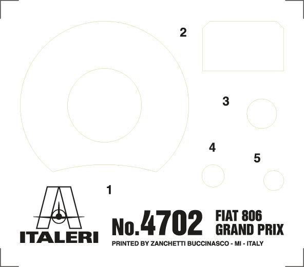 ITALERI Model Kit auto 4702 - FIAT 806 GRAND PRIX (1:12) - obrázek 3
