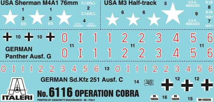 ITALERI Model Kit diorama 6116 - OPERATION COBRA 1944 (1:72) - obrázek 3