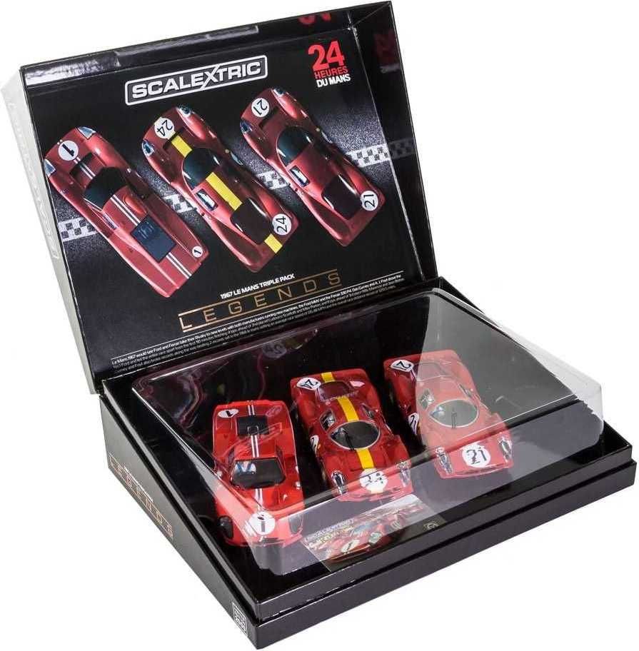 Autíčka Limited Edition SCALEXTRIC C3892A - Ferrari and Ford GT MKIV Le Mans 1967 Triple Pack - NEW TOOLING (1:32) - obrázek 8