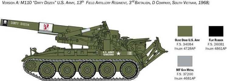 ITALERI Model Kit tank 6574 - M110 (1:35) - obrázek 2