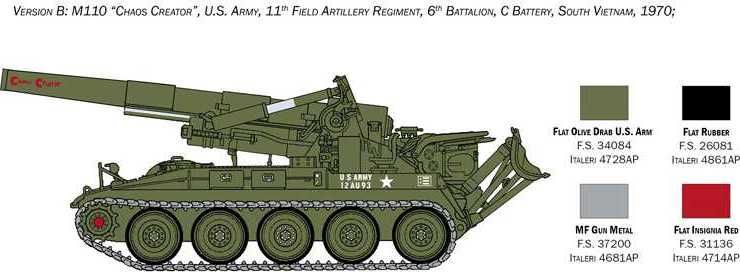 ITALERI Model Kit tank 6574 - M110 (1:35) - obrázek 3