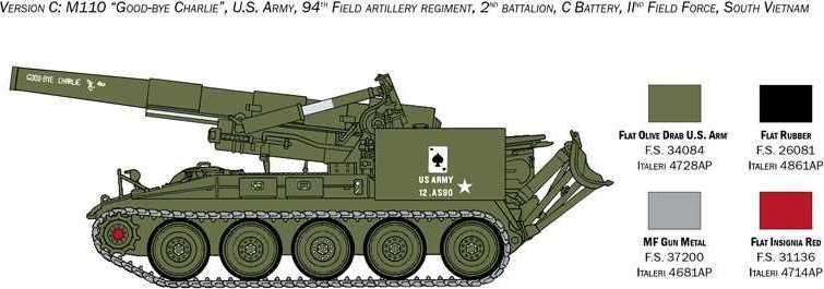 ITALERI Model Kit tank 6574 - M110 (1:35) - obrázek 4
