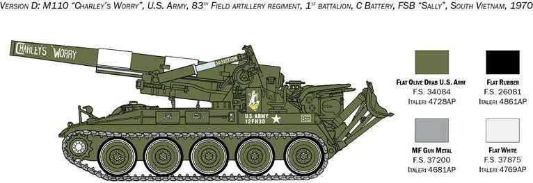 ITALERI Model Kit tank 6574 - M110 (1:35) - obrázek 5