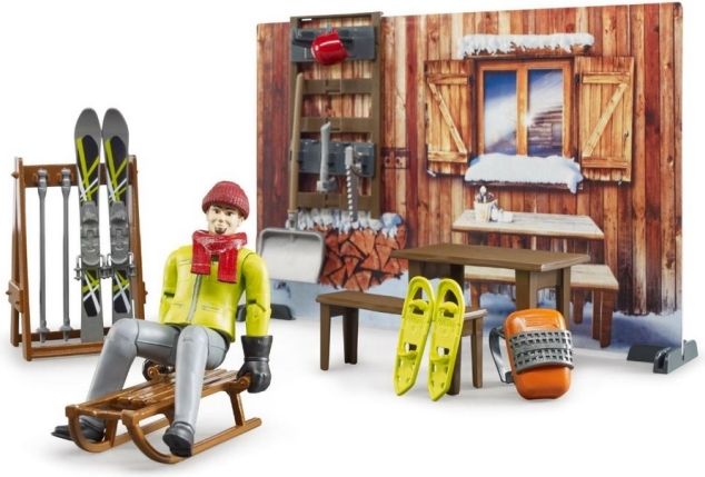 Bruder 63102 BWORLD Horská chata s figurkou a skútrem - obrázek 5