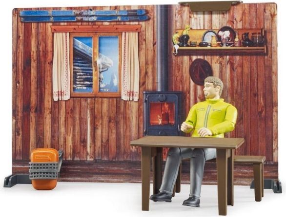 Bruder 63102 BWORLD Horská chata s figurkou a skútrem - obrázek 7