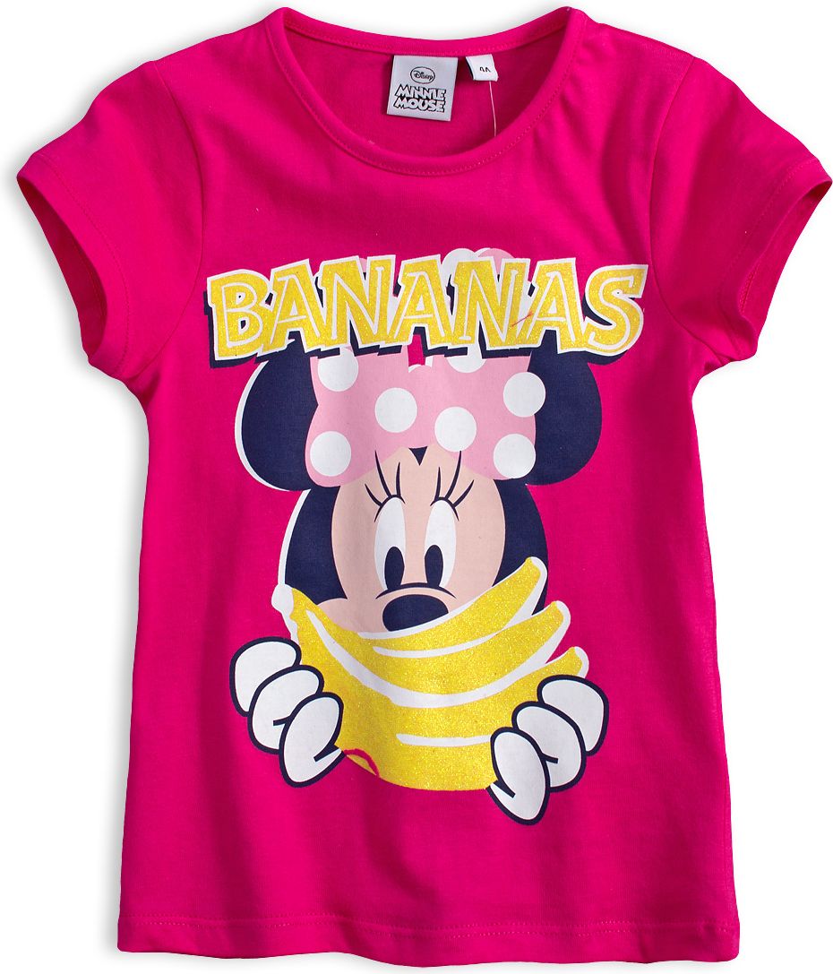 Dívčí tričko DISNEY MINNIE BANANAS tmavě růžové Velikost: 98 - obrázek 1