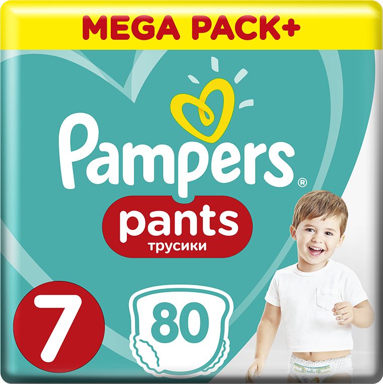 PAMPERS Active Pants 7 (17+ kg) 80 ks MEGA BOX – plenkové kalhotky - obrázek 1
