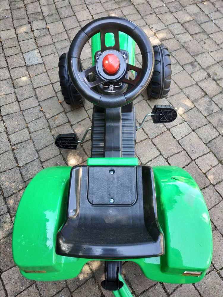 Šlapací traktor Branson s přívěsem - červený - obrázek 2