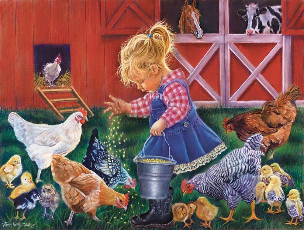 SunsOut Puzzle 500 dílků XXL dílků - Little Farm Girl - obrázek 1