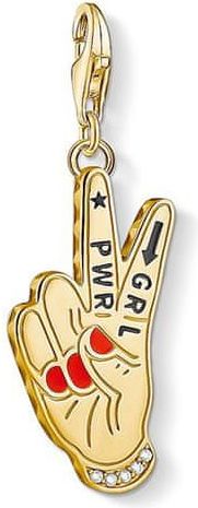 Thomas Sabo Přívěsek "Dívčí síla" , 1749-565-7, Charm Club, 925 Sterling silver, 18k yellow gold plating, cold enamel, zirconia - obrázek 1