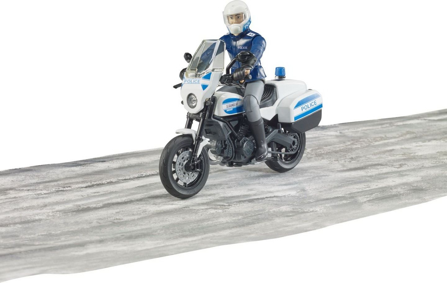 Bruder 62731 Policejní motocykl Scrambler Ducati s policistou - obrázek 5
