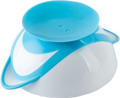Uzaviratelná miska s přísavkou a lžičkou Baby Ono - modrá - obrázek 2