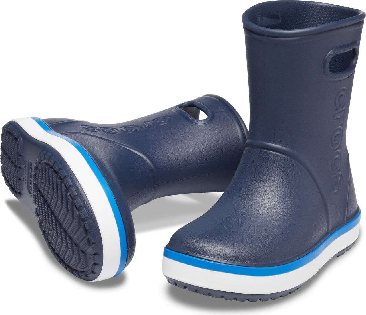Crocs tmavě modré holínky Crocband Rain Boot K - 27/28 - obrázek 2