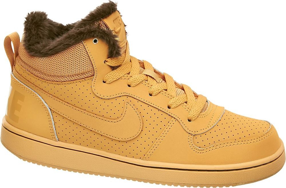 Deichmann - NIKE Žlutohnědé kotníkové tenisky Court Borough Winter 40 hnědá - obrázek 1