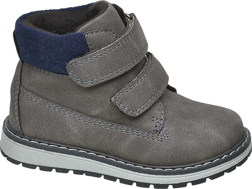 Deichmann - Bobbi-Shoes Šedá dětská kotníková obuv na suchý zip Bobbi-Shoes 25 šedá - obrázek 1