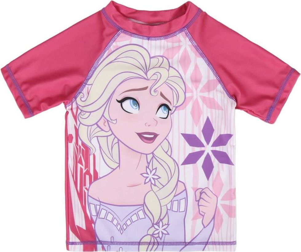 Disney dívčí plavecké tričko Frozen 104 růžová - obrázek 1