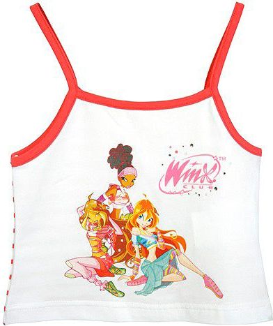 Winx Club Dívčí top , Top proužek 110 bílé, WinX - obrázek 1