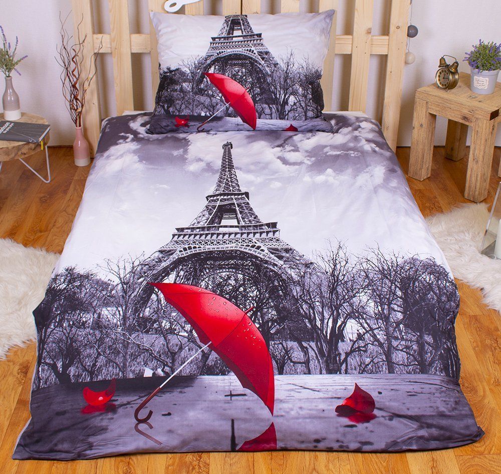 TopProsteradla.cz 3D povlečení 140x200 + 70x90 - Paris - obrázek 1