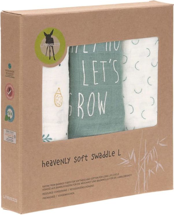 Lässig 4babies Swaddle Heav. Soft 80x80 Gard. Explo. boys - obrázek 2