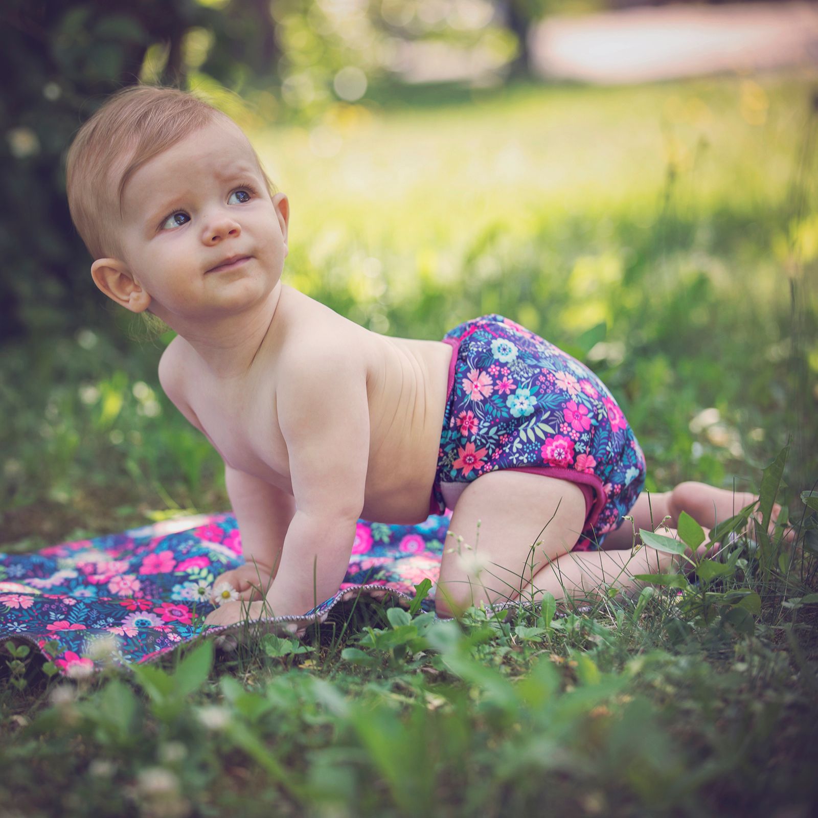 unuo Svrchní plena, Jednorožci na noční obloze, gumička fialková (Diapers covers with elastic band) Křidélka (Wings): ANO (Yes) - obrázek 2