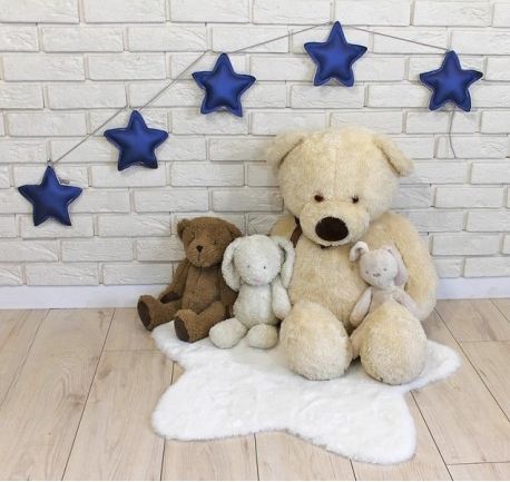 Ozdobná girlanda z eko kůže Baby Nellys Hvězdičky - granátové - obrázek 1