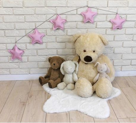 Ozdobná girlanda z eko kůže Baby Nellys Hvězdičky - růžové - obrázek 1