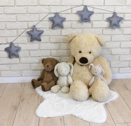 Ozdobná girlanda z eko kůže Baby Nellys Hvězdičky - šedé - obrázek 1