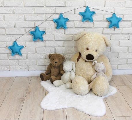 Ozdobná girlanda z eko kůže Baby Nellys Hvězdičky - tyrkysové - obrázek 1