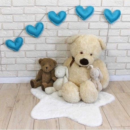 Ozdobná girlanda z eko kůže Baby Nellys Srdíčka - tyrkysové - obrázek 1