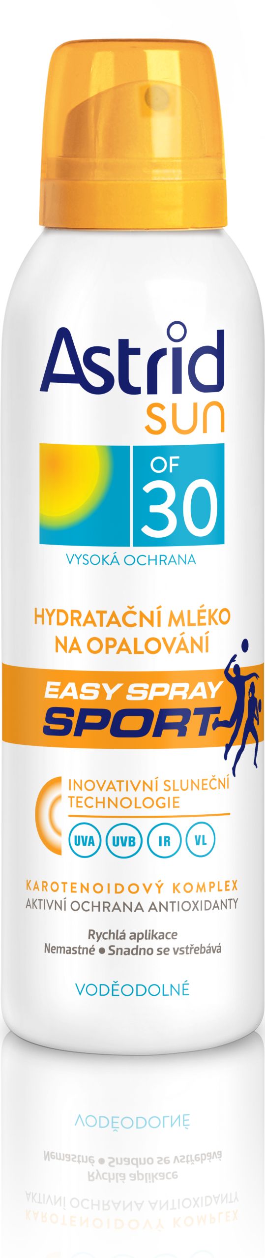 ASTRID SUN Hydratační mléko na opalování easy spray SPORT OF 30 150 ml - obrázek 1