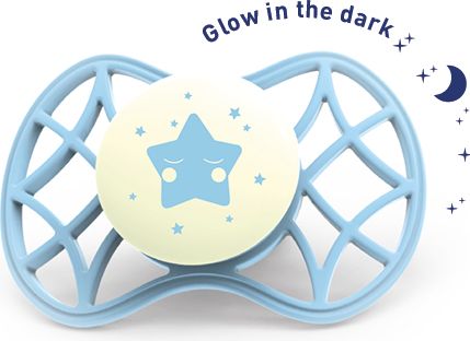 Nuvita Fyziologický dudlík Cool 0m+ svítící ve tmě, Aquamarine - obrázek 1