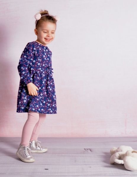 K-Baby 2 dílná sada - šaty + legíny, tm.modrá/starorůžová, vel. 98 - obrázek 2