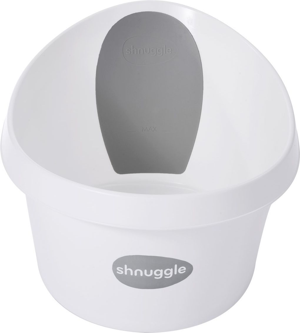 SHNUGGLE Vanička Toddler /větší/ bílá s tmavě šedou opěrkou - obrázek 1