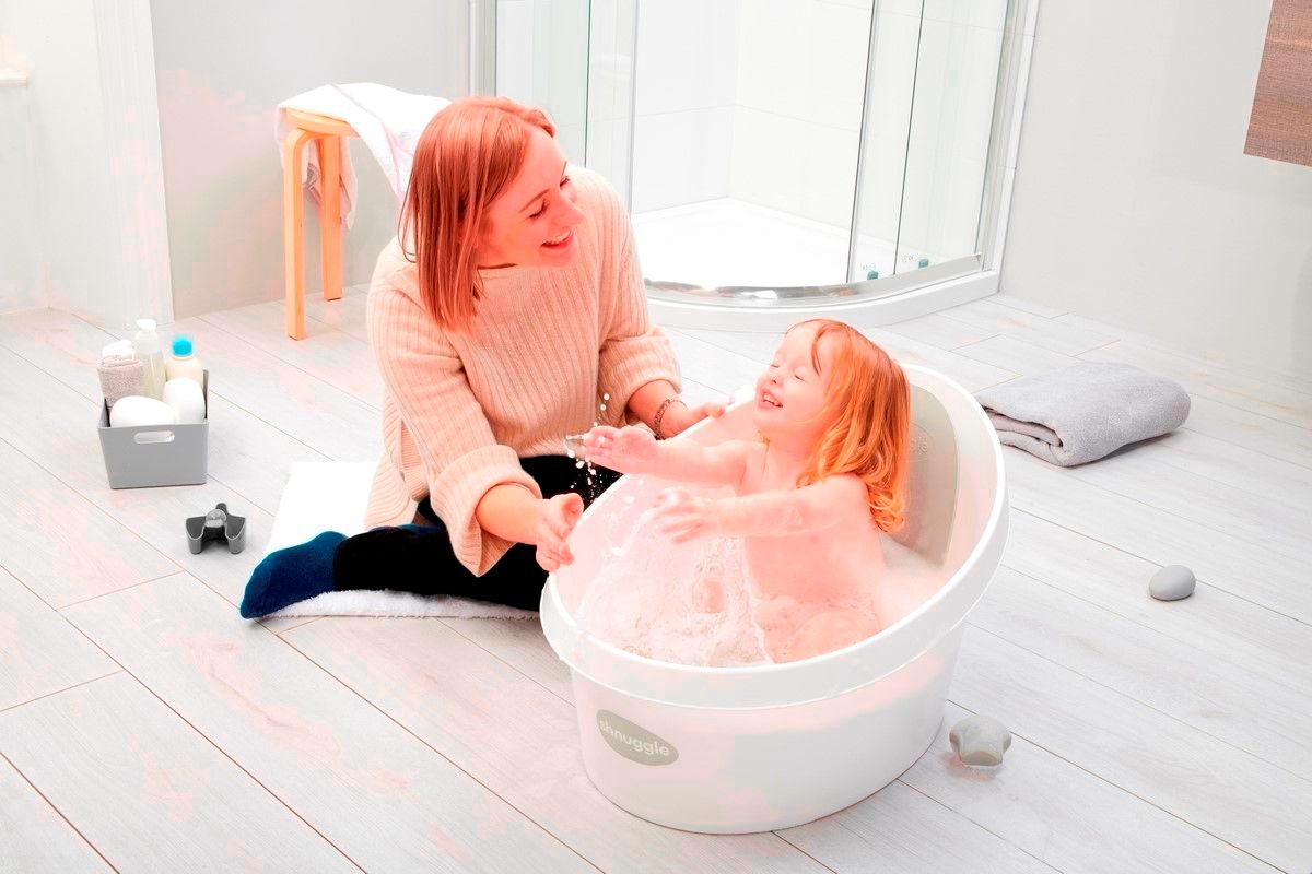 SHNUGGLE Vanička Toddler /větší/ bílá se světle šedou opěrkou - obrázek 7